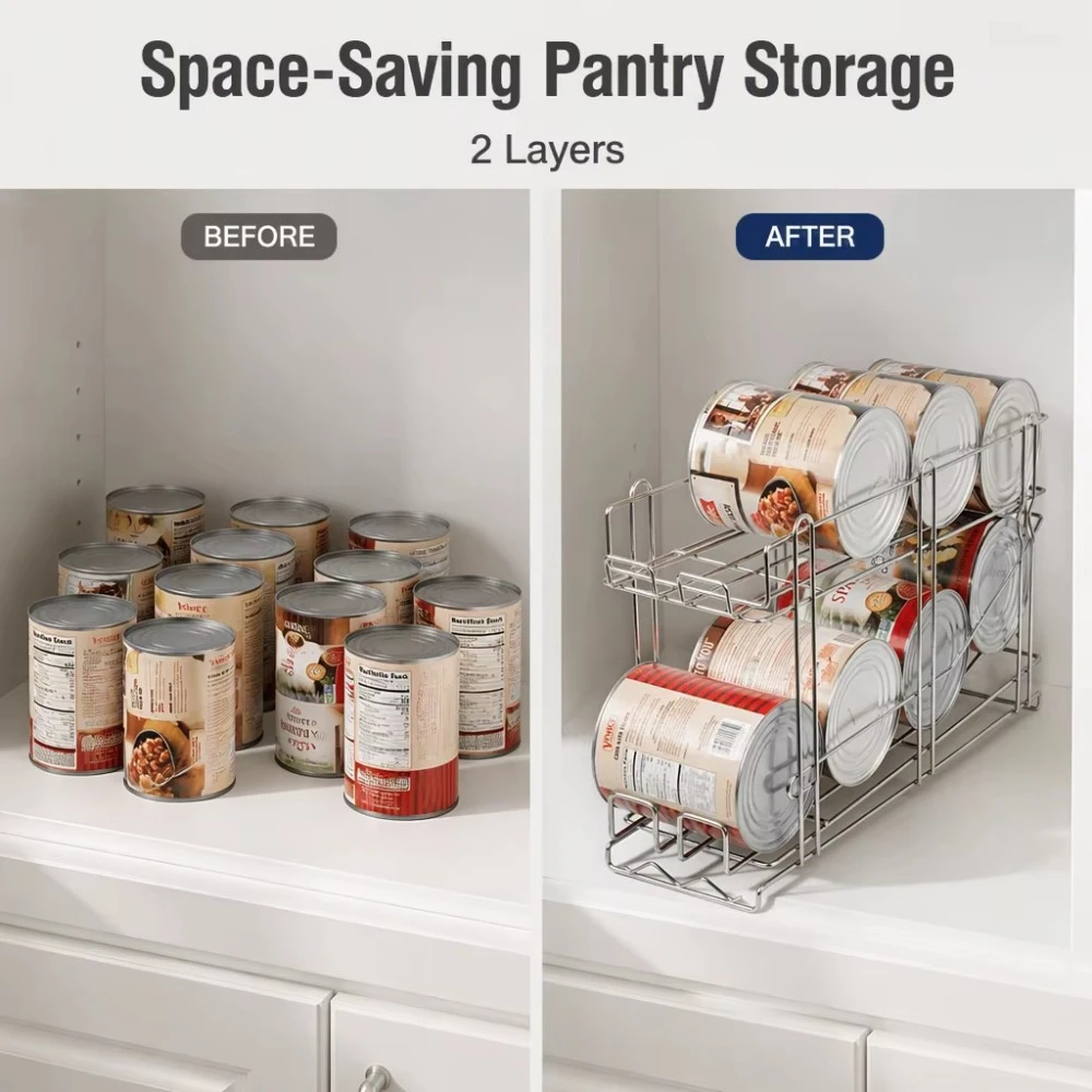 Stackable Wire Can Organizer Rack