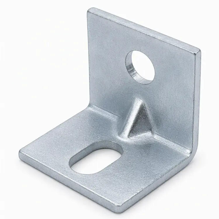 Robuste Eckhalterung aus verzinktem Silber